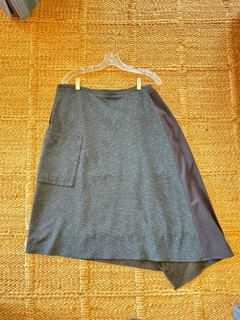 Tibi navy and black asymmetrical skirt
